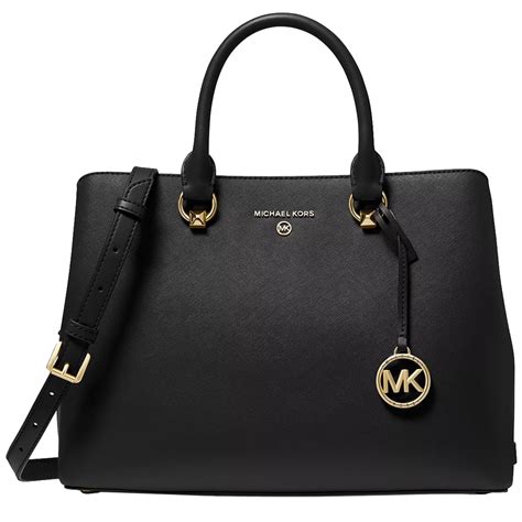 sac porté main michael kors|michael kors black satchel bag.